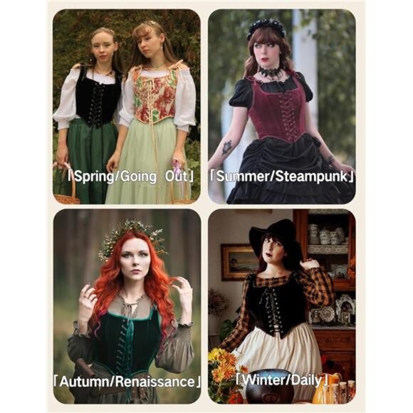 Renaissance Corset Tops for Women Purple - Picture 3 of 6